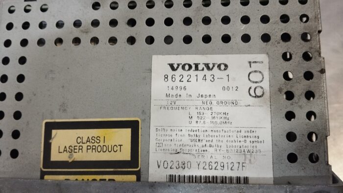 AUTO-RADIO CD ORIGINAL VOLVO S80 S60 V70 HU-60I 8622143-1 8651108 9491217 - Image 4