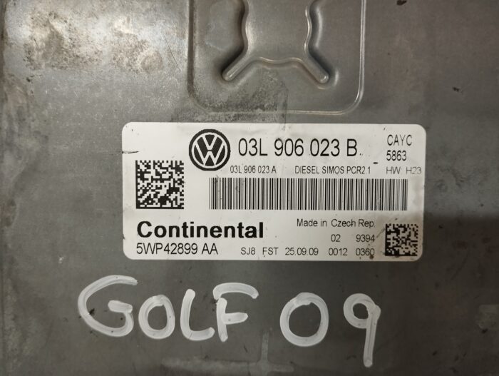 CENTRALINA / UNIDADE DO MOTOR VOLKSWAGEN GOLF VI 1.6TDI REF. 03L906023B 03L906023A 5WP42899AA - Image 3