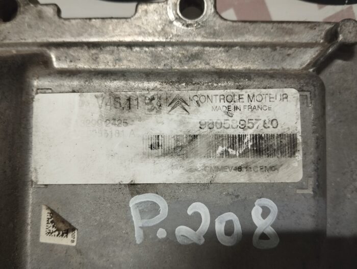 CENTRALINA DO MOTOR PEUGEOT 208 / CITROEN C3 II 1.2 REF. 9805895780 V46.11 V29035181A 9800913080 - Image 2