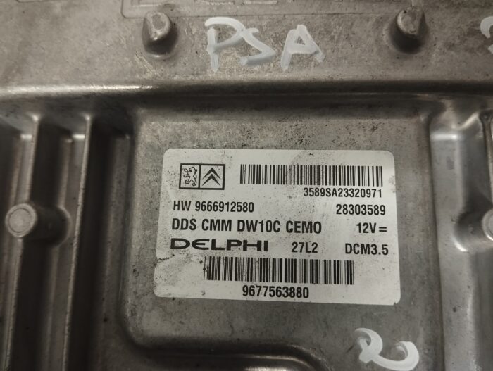 UNIDADE / CENTRALINA DO MOTOR PEUGEOT 308 508 / CITROEN C5 C4 2.0HDI 9666912580 28303589 9677563880 DCM3.5 - Image 2