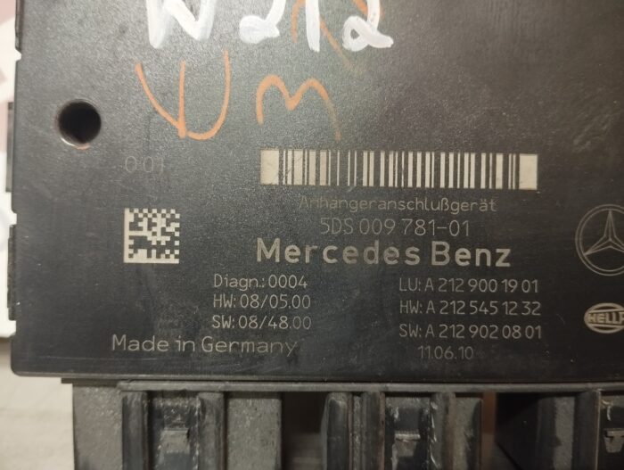 MODULO ELETRONICO REBOQUE MERCEDES W212 REF. 5DS00978101 A2129001901 A2125451232 A2129020801 - Image 2