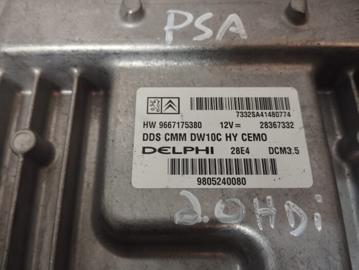 UNIDADE / CENTRALINA DO MOTOR PEUGEOT 3008 5008 508 / CITROEN DS4 DS5 2.0HDI 9667175380 28367332 9805240080 - Image 2