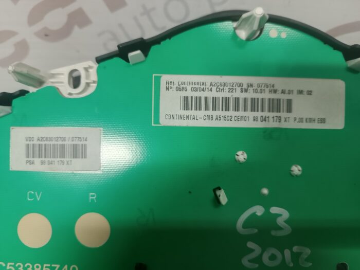 QUADRANTE CITROEN C3 II 1.0 1.2VTI REF. A2C83012700 98041179XT - Image 3