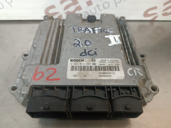 UNIDADE / CENTRALINA DO MOTOR RENAULT TRAFIC / OPEL VIVARO 2.0DCI REF. 0281014648 8200666516 8200823728 - Image 1