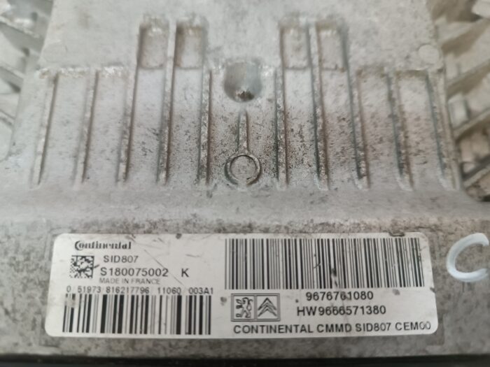 UNIDADE / CENTRALINA DO MOTOR PEUGEOT 308 3008 508 5008 CITROEN C4 C5 PICASSO 1.6HDI 9676761080 9666571380 SID807 S180075002K - Image 3