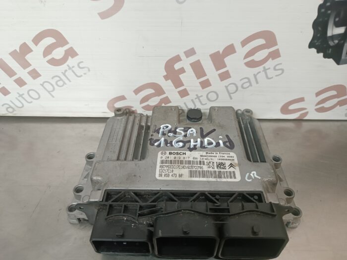 UNIDADE / CENTRALINA DO MOTOR PEUGEOT 208 / PARTNER / CITROEN BERLINGO 1.6HDI EDC17C10 9805947380 0281019817 - Image 1