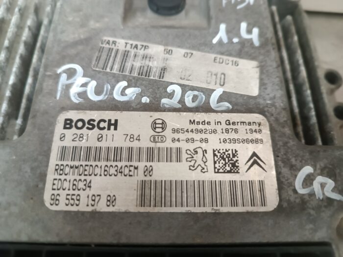 UNIDADE / CENTRALINA DO MOTOR PEUGEOT 206 1.4HDI 0281011784 9655919780 - Image 2
