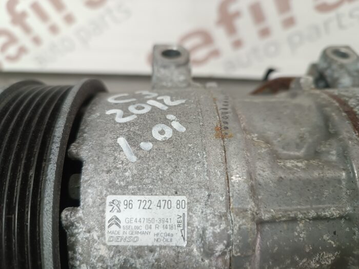 COMPRESSOR AC PEUGEOT 208 / CITROEN C3 II 1.0VTI 1.2VTI REF. 9672247080 447150-3941 - Image 2