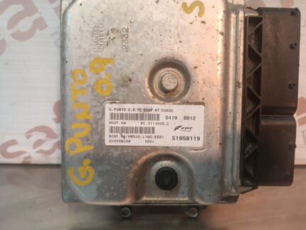 UNIDADE / CENTRALINA DO MOTOR FIAT PUNTO EVO 0.9TC 85CV 51958119 8GSFHA